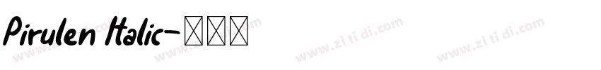 Pirulen Italic字体转换